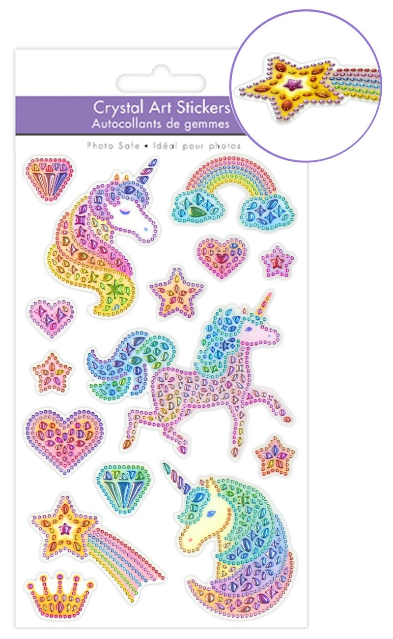 AoneFun Unicorn Stickers - Unicorn Stickers For Girls Shiny Stickers For Girls 4-8 Unicorn Stickers For Kids Girl Stickers Sparkle Stickers Unicorn Stickers For Cups Dimensional Stickers Clear With Gems - Image 3