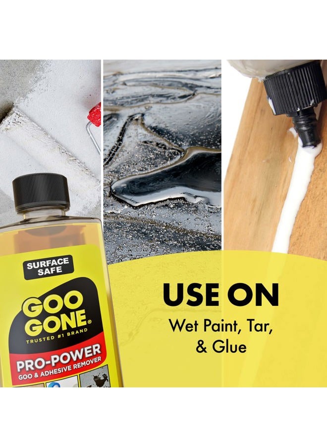 Goo Gone مزيل لاصق برو باور | يزيل الملصقات، اللصق، القطران، الشحوم، رائع على الأدوات | آمن على الأسطح، برائحة الحمضيات المنعشة - عبوة 2 مع أداة كشط، رافع ملصقات - Image 5
