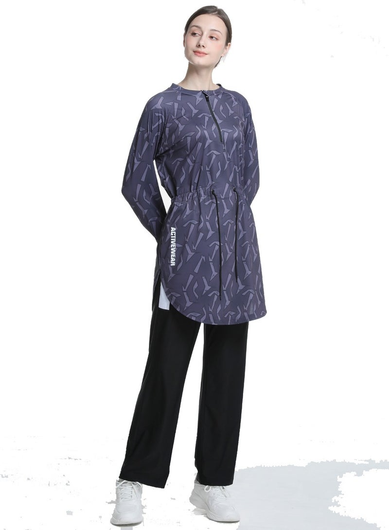 بنطلون الجري الفضفاض النسائي بحبل شد قابل للتعديل  سراويل رياضية بخصر مرن  تصميم قابل لضبط المقاس - Image 3