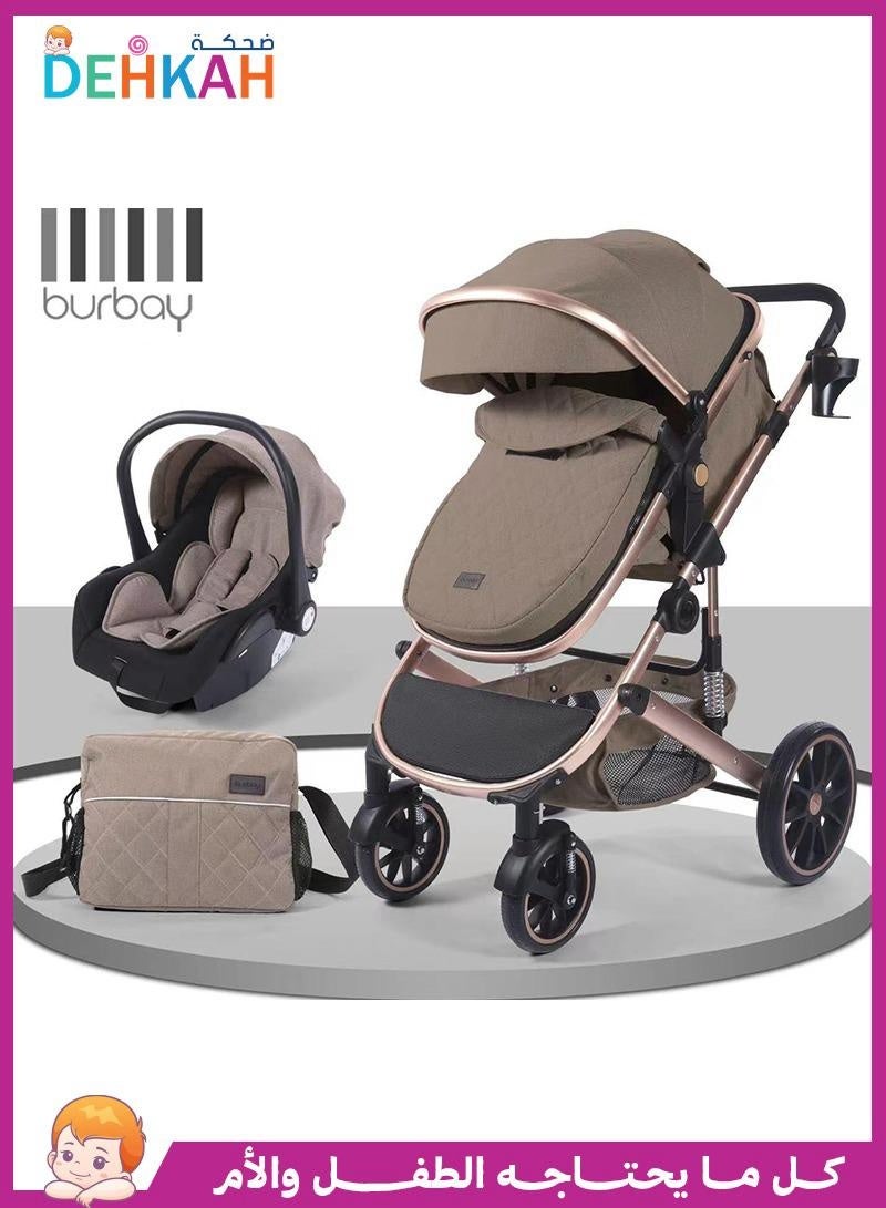 BURBAY 4‑in‑1 Convertible Baby Stroller – Stroller, Rocking Chair, Sling Carrier & Mummy Bag - Image 1