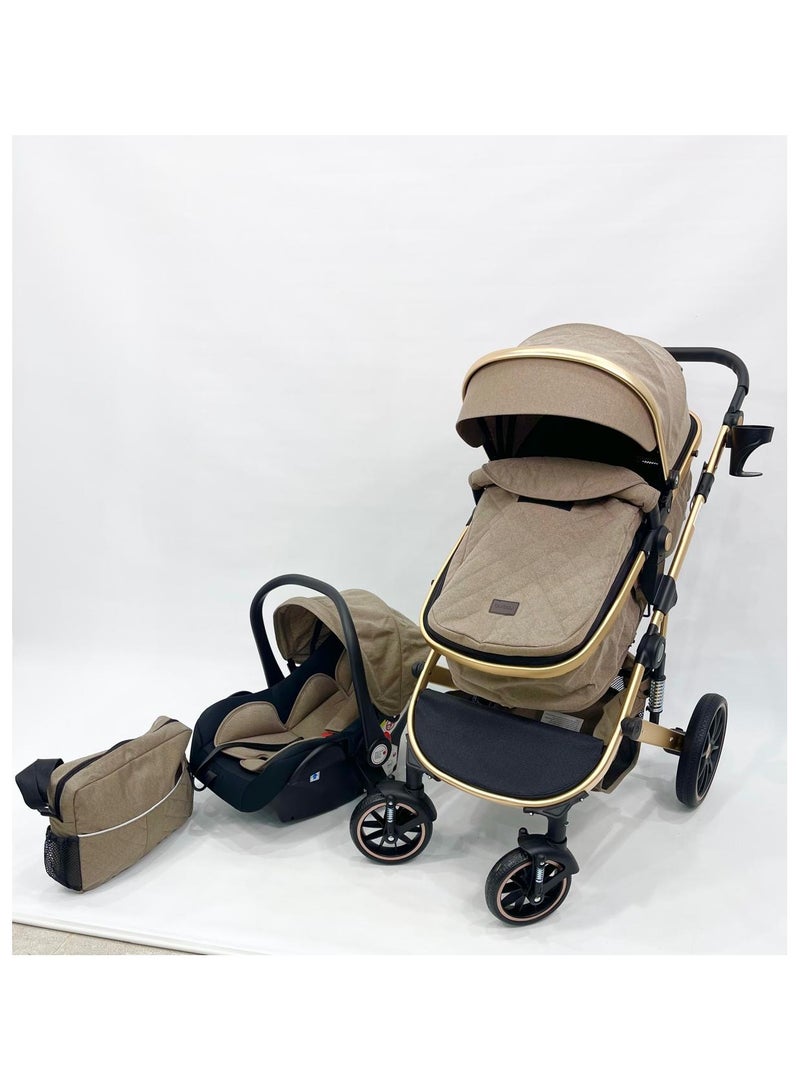 BURBAY 4‑in‑1 Convertible Baby Stroller – Stroller, Rocking Chair, Sling Carrier & Mummy Bag - Image 3