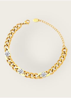 KAAF CREATIONS Kaaf Creations 18K gold plated Stainless steel bracelet for Women and Girls, Intensity, 15+5 cm Length, Waterproof,Hypoallergenic,long lasting and does not tarnish.  - Image 3