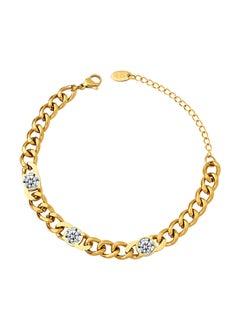 KAAF CREATIONS Kaaf Creations 18K gold plated Stainless steel bracelet for Women and Girls, Intensity, 15+5 cm Length, Waterproof,Hypoallergenic,long lasting and does not tarnish.  - Image 1