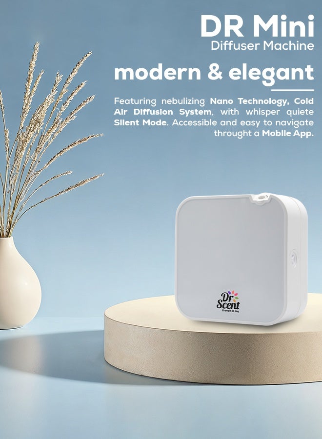 Dr Scent Breeze of Joy Essential Oil Diffuser Fragrance Machine Mini (White) - Image 2