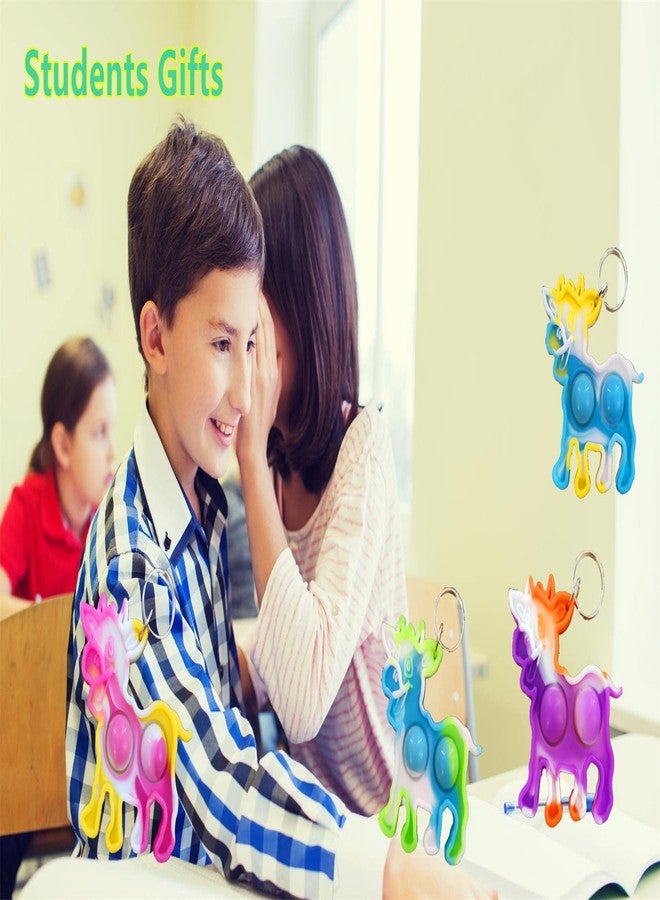 رواكوا، 30 عبوة، سلسلة مفاتيح على شكل بقرة حلوب، لعبة صغيرة لتخفيف التوتر للأولاد والبنات، هدايا حفلات أعياد ميلاد الأطفال الصيفية، جائزة فقاعات للطلاب - Image 3