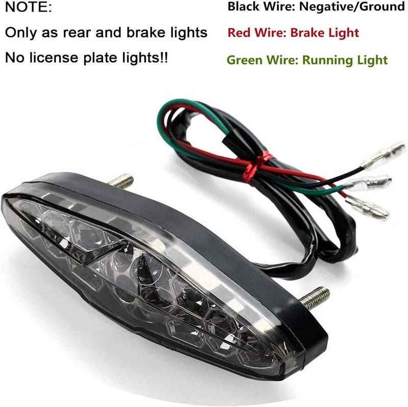 CICMOD Motorcycle Led Brake Running Tail Light 12V Universal for Quad ATV Dirt Bike Custom Chopper - Image 3