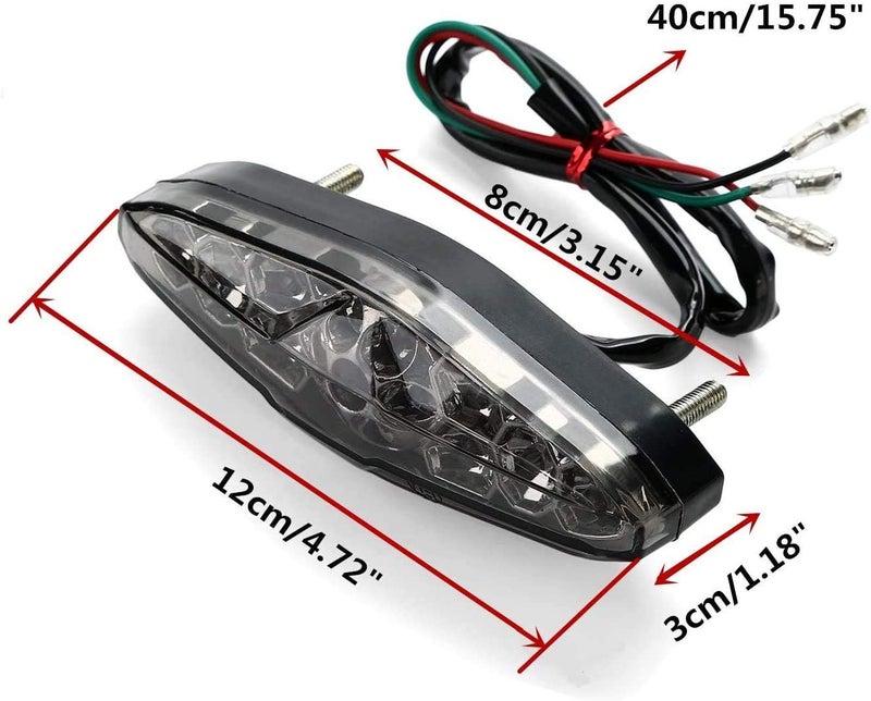 CICMOD Motorcycle Led Brake Running Tail Light 12V Universal for Quad ATV Dirt Bike Custom Chopper - Image 4