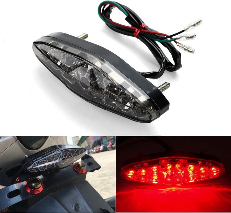 CICMOD Motorcycle Led Brake Running Tail Light 12V Universal for Quad ATV Dirt Bike Custom Chopper - Image 2