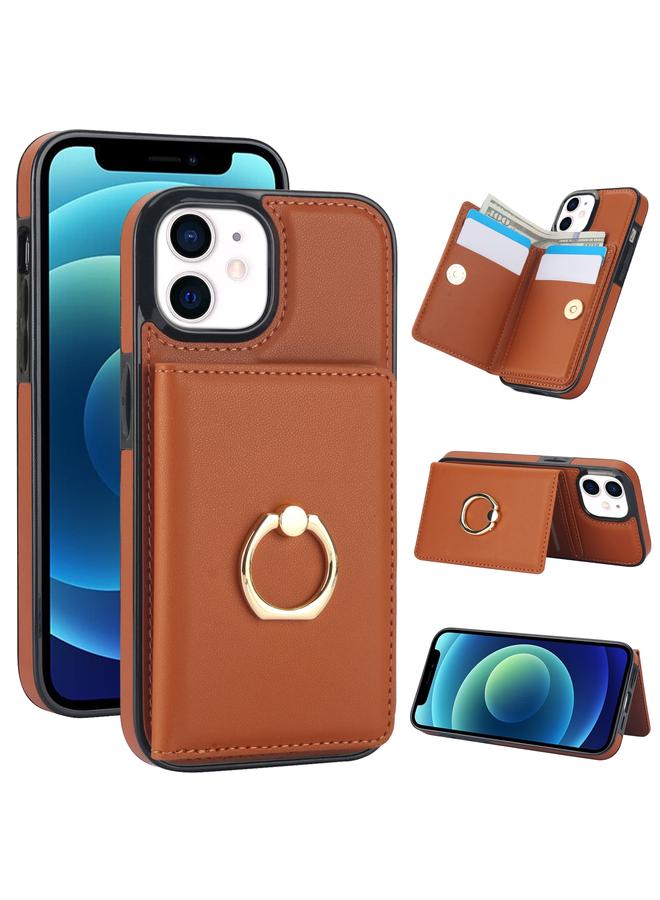 Zaboon Case For iPhone 12 mini RFID Anti-theft Card Ring Holder Phone Case - Image 1
