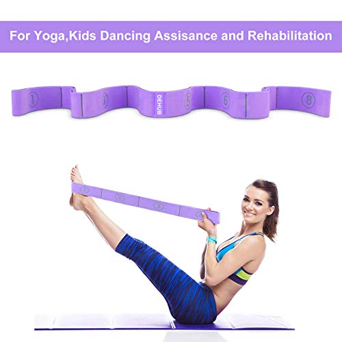 DEHUB Stretch Strap, Elastic Yoga Stretching Strap, Multi-Loop for Physical Therapy, Pilates, Yoga, Dance & Gymnastics Exercise and Flexible Pilates Stretch Band - Image 4