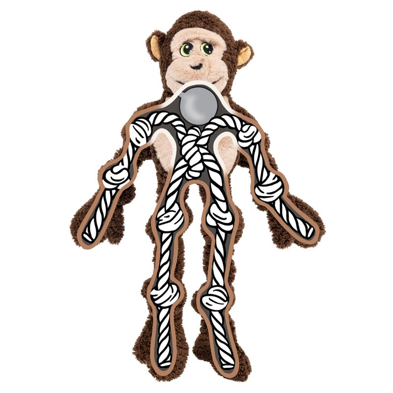 KONG Knots Oversized Dog Toy - Large/X-Large - with Inner Rope Skeleton (Monkey) - Image 2