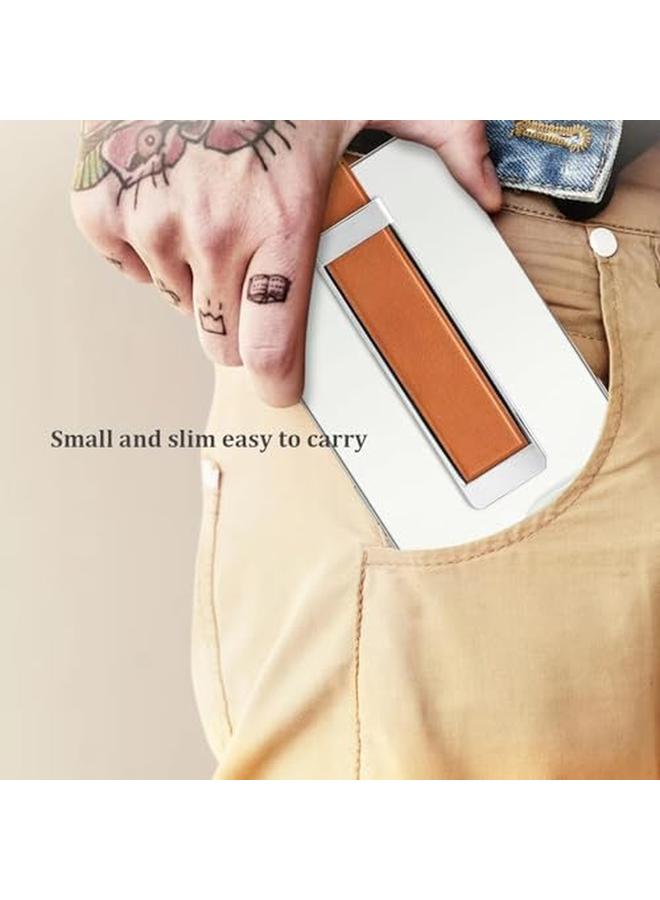 erorex Phone Grip 3 Packs Phone Grips For Back Of Phone Phone Strap Grip Holder Finger Cell Phone Grip Telescopic Phone Finger Strap Stand Universal Finger Kickstand For Most Smartphones Brown - Image 3