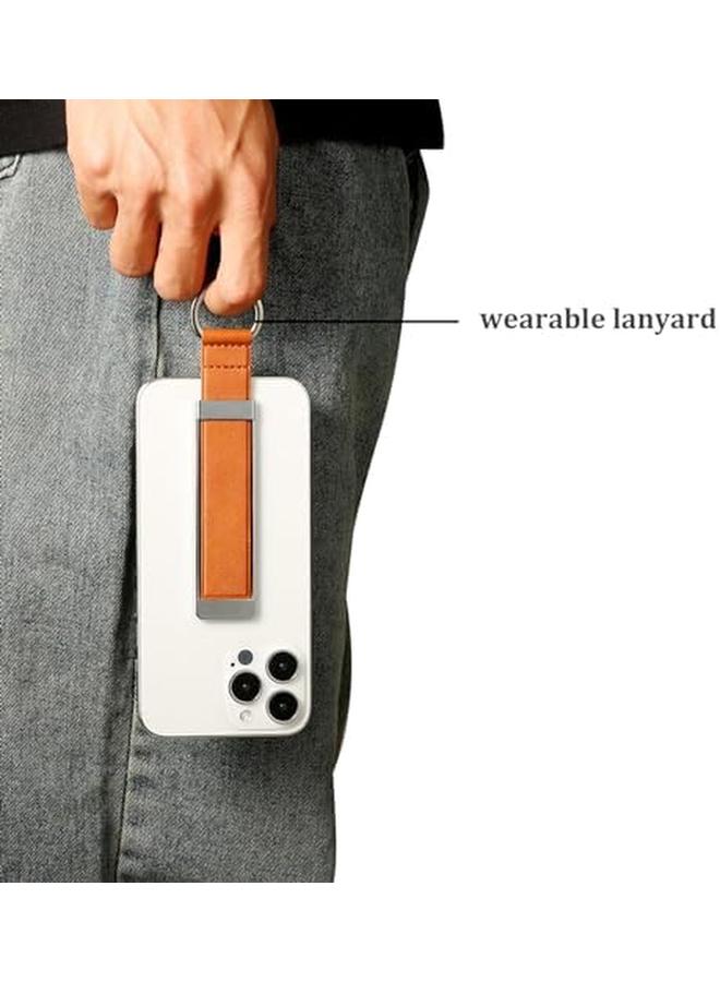 erorex Phone Grip 3 Packs Phone Grips For Back Of Phone Phone Strap Grip Holder Finger Cell Phone Grip Telescopic Phone Finger Strap Stand Universal Finger Kickstand For Most Smartphones Brown - Image 5