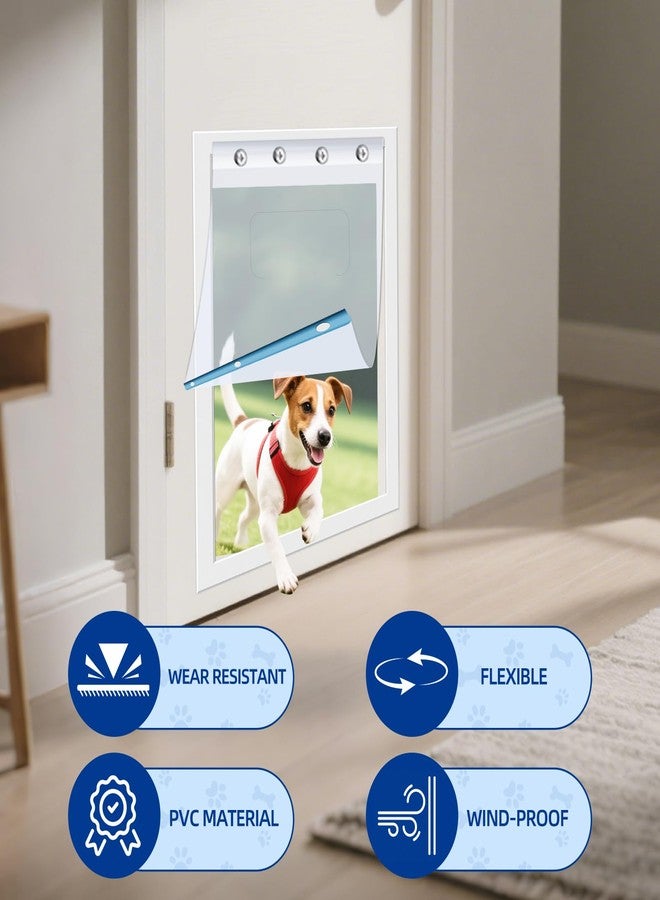REMJUD Large Dog Door Replacement Flap, Clear Heavy-Duty Dog Door Flap for 18" x 10" XL Frames Weatherproof Design Fits Pets Up to 100 Lbs (1) - Image 3