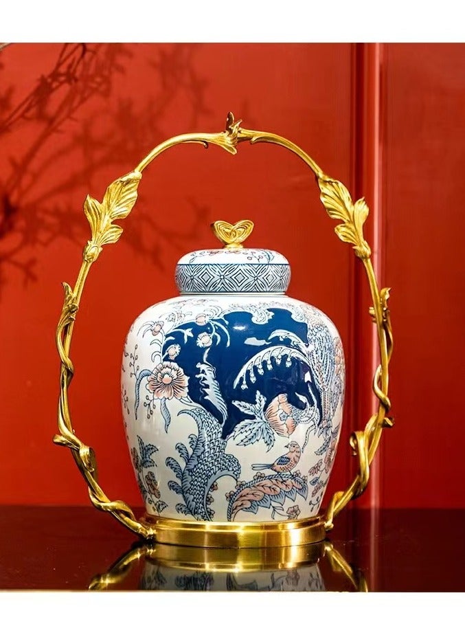 China Made [Imperial Blue & Gold Floral Urn｜Hand-Painted Heritage Artistry｜Forbidden City Metalwork Legacy] - Image 4