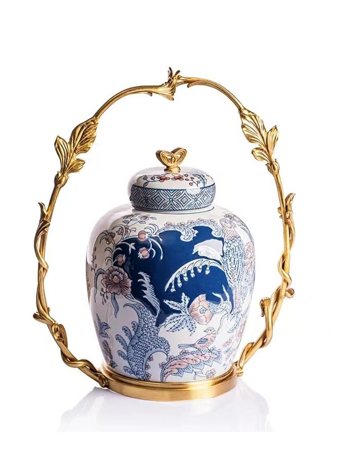 China Made [Imperial Blue & Gold Floral Urn｜Hand-Painted Heritage Artistry｜Forbidden City Metalwork Legacy] - Image 5