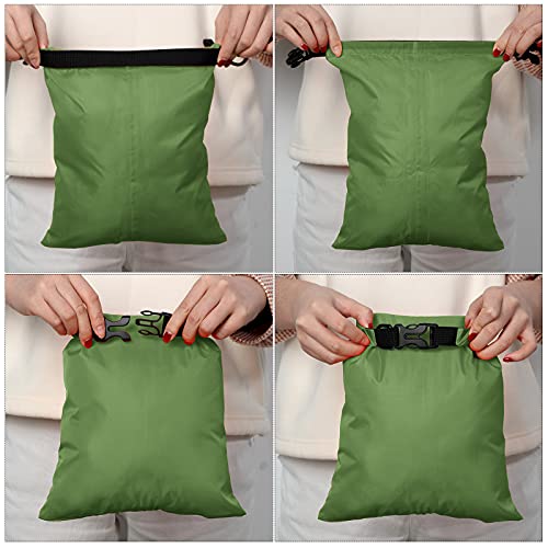 Shappy 6 Pcs Waterproof Dry Bag Set 6 Sizes Lightweight Sacks and Long Adjustable Shoulder Strap Outdoor Water Proof Keep Gear Dry Bag Stuff Sacks for Backpacking, Boating, Hiking, Camping (Green) - Image 5