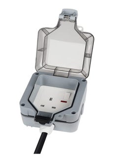 Switched Socket Cover Outdoor Socket Waterproof Socket Wall Electrical Outlets IP66 13Amp Weatherproof Wall Plug Socket Box Single Socket