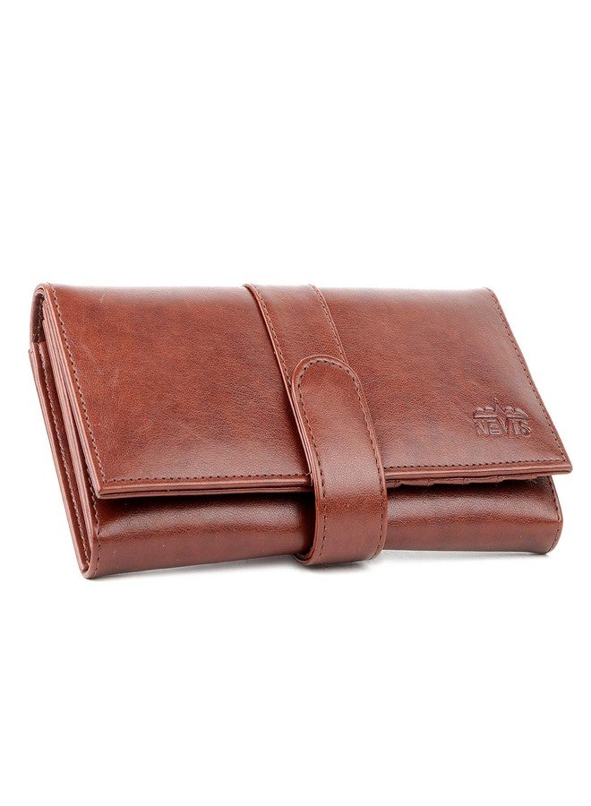 Nevis Crunch Leather Elegant Wallet Travel,Business Clutch for Women - Image 5