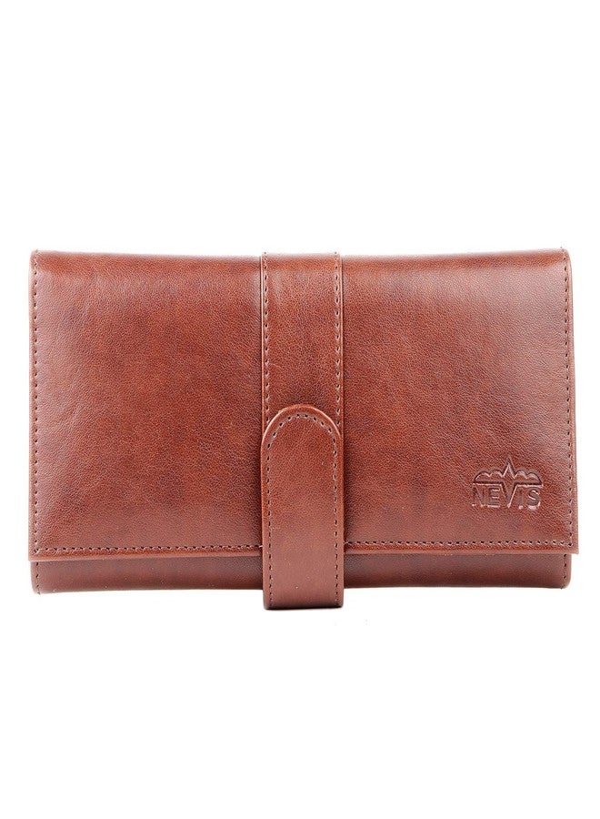 Nevis Crunch Leather Elegant Wallet Travel,Business Clutch for Women - Image 1