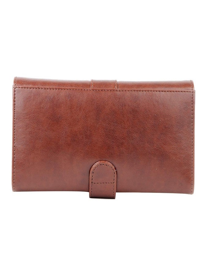 Nevis Crunch Leather Elegant Wallet Travel,Business Clutch for Women - Image 2