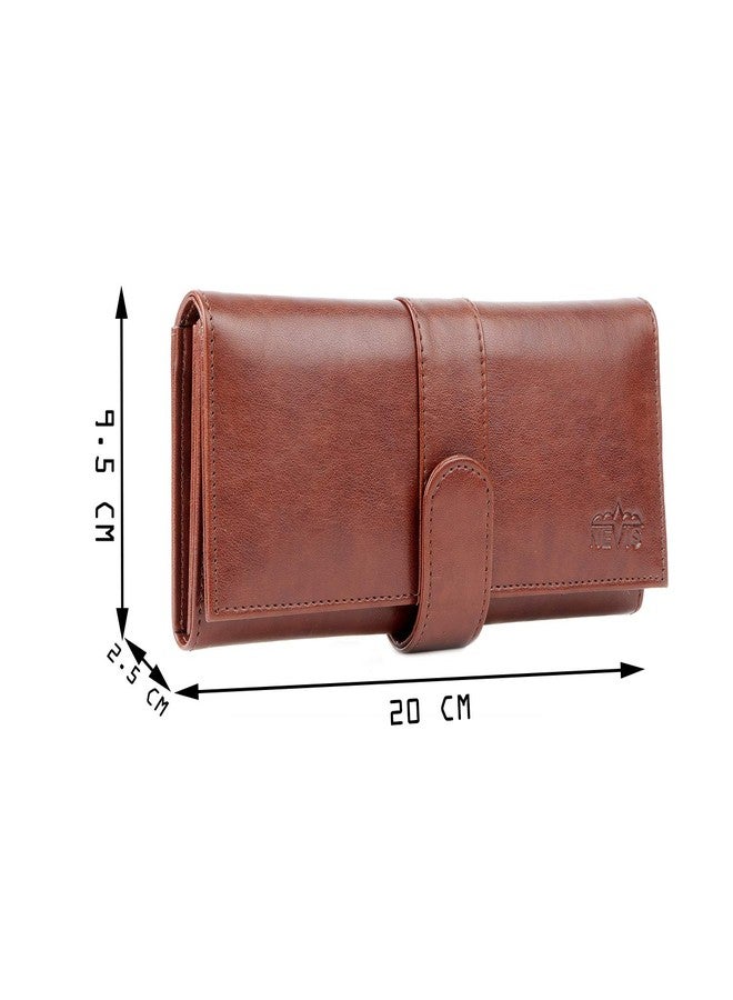 Nevis Crunch Leather Elegant Wallet Travel,Business Clutch for Women - Image 3