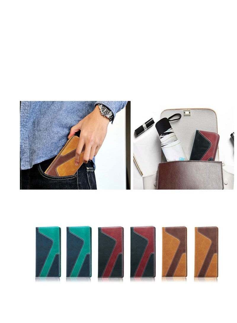 كابتن تيك ل Samsung Galaxy S10 Case PU محفظة جلدية حافظة بطاقة حامل غطاء قلاب مقاوم للصدمات أسود أحمر - Image 3