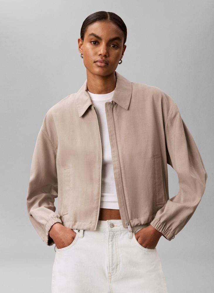CALVIN KLEIN Point Collar Jacket With Linen - Image 1