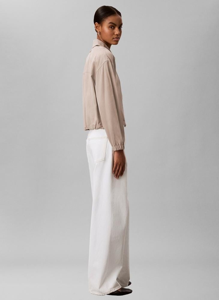 CALVIN KLEIN Point Collar Jacket With Linen - Image 4