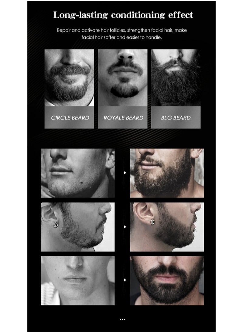 LIYALAN - Beard Kit For Men Grooming & Care W/Beard Wash/Shampoo - Beard Growth Oil,Beard Balm Leave-in Conditioner,Beard Comb,Beard Brush,Beard Scissor -100% Pure & Organic Beard Growth Kit(7 Packs/ Set) - Image 1