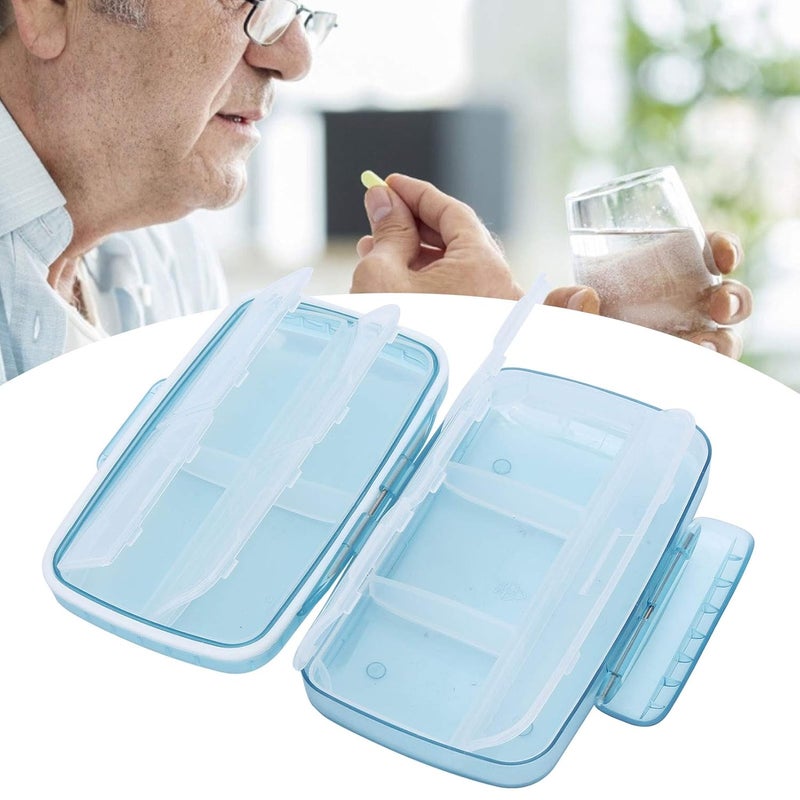 comfrt Pill Box - Large Capacity Pill Organizer 7 Day Pill Cases Portable Box Container for Travel Dampproof Medicine Case Daily Medicine Organizer Portable Medicine Box (01) - Image 2