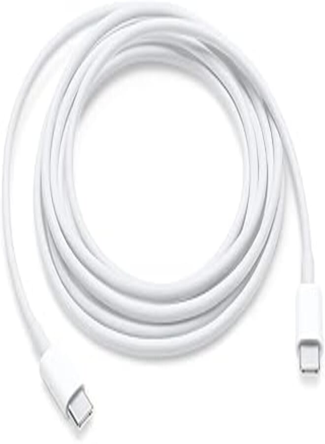 USB C to USB C Fast Charging Cable for iPad/MacBook - White, 1m 