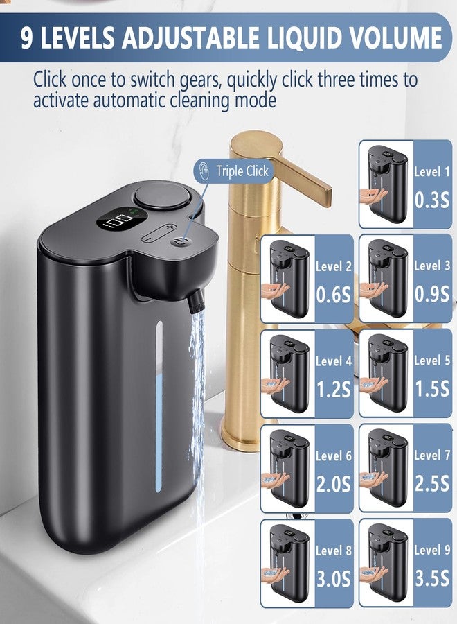 Ipefan Automatic Soap Dispenser,9 Levels Liquid Soap Dispenser for Kitchen, RechargeableTouchless Liquid Hand Soap Dispenser for Bathroom,16.9oz/500ml,1200mah Rechargeable,Wall Mount & Countertop - Image 3