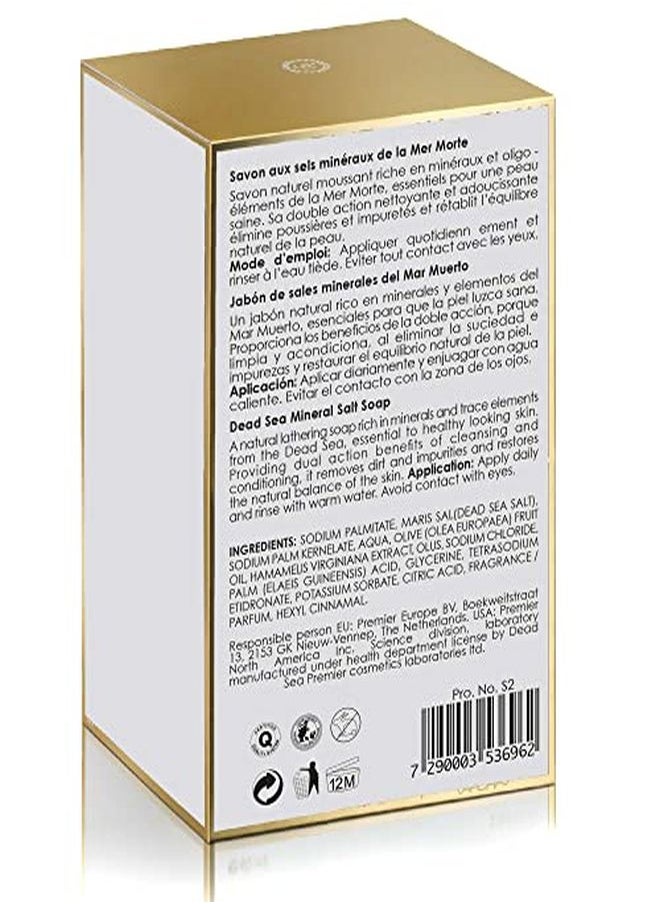 Premier by Dead Sea Premier - Premier Dead Sea Classic Mineral Salt Soap, For Healthy Looking Skin. For All Skin Types. Natural, Therapeutic And Antibacterial, Helps With Acne, Eczema And Psorias , 3.4 Fl Oz (X1) - Image 1