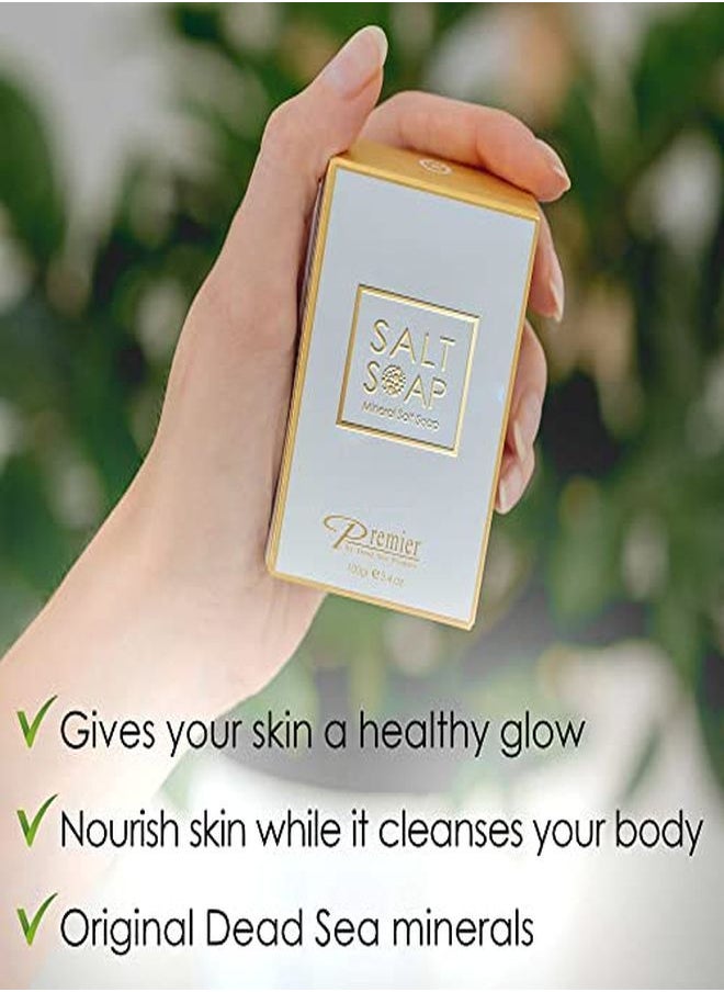 Premier by Dead Sea Premier - Premier Dead Sea Classic Mineral Salt Soap, For Healthy Looking Skin. For All Skin Types. Natural, Therapeutic And Antibacterial, Helps With Acne, Eczema And Psorias , 3.4 Fl Oz (X1) - Image 1