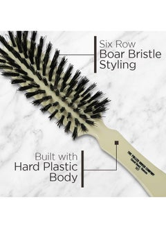 fuller brush Fuller Brush Lustre Professional Hairbrush - 6 Row Styling Hair Brush & Volumizer w/Natural Boar Bristle For Smoothing All Hair Types  - Image 3