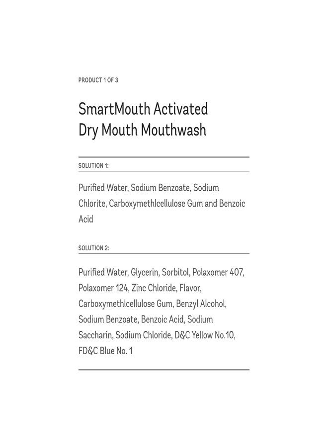 سمارت ماوث غسول الفم سمارت ماوث المنشط لجفاف الفم، غسول الفم الأصلي من شركة Clinical DDS، بنكهة النعناع، 16 أونصة سائلة لكل عبوة - Image 2