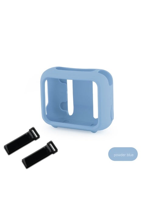 Silicone Case for JBL Go 4, Waterproof Portable Bluetooth Speaker Protective Sleeve, Ultra-Light Shockproof Cover with Carabine, Secure Fit, Black (Speaker Not Included)