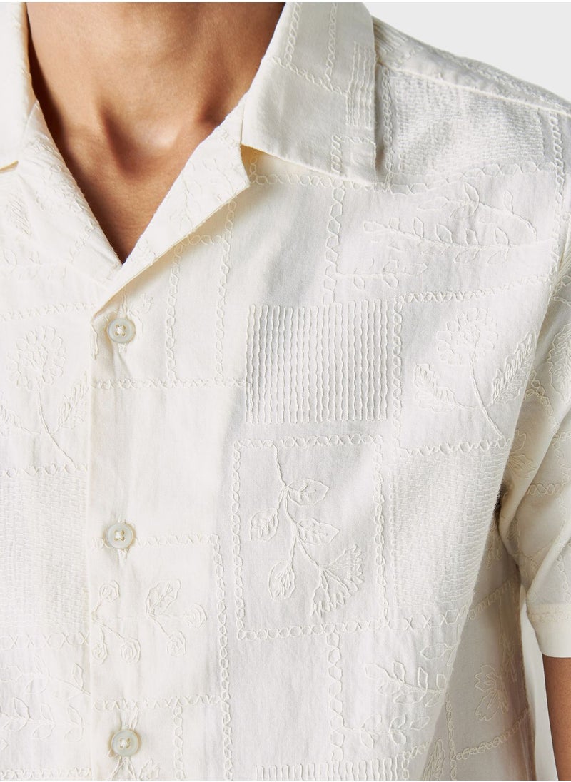 Iconic - Embroidered Regular Fit Shirt - Image 1