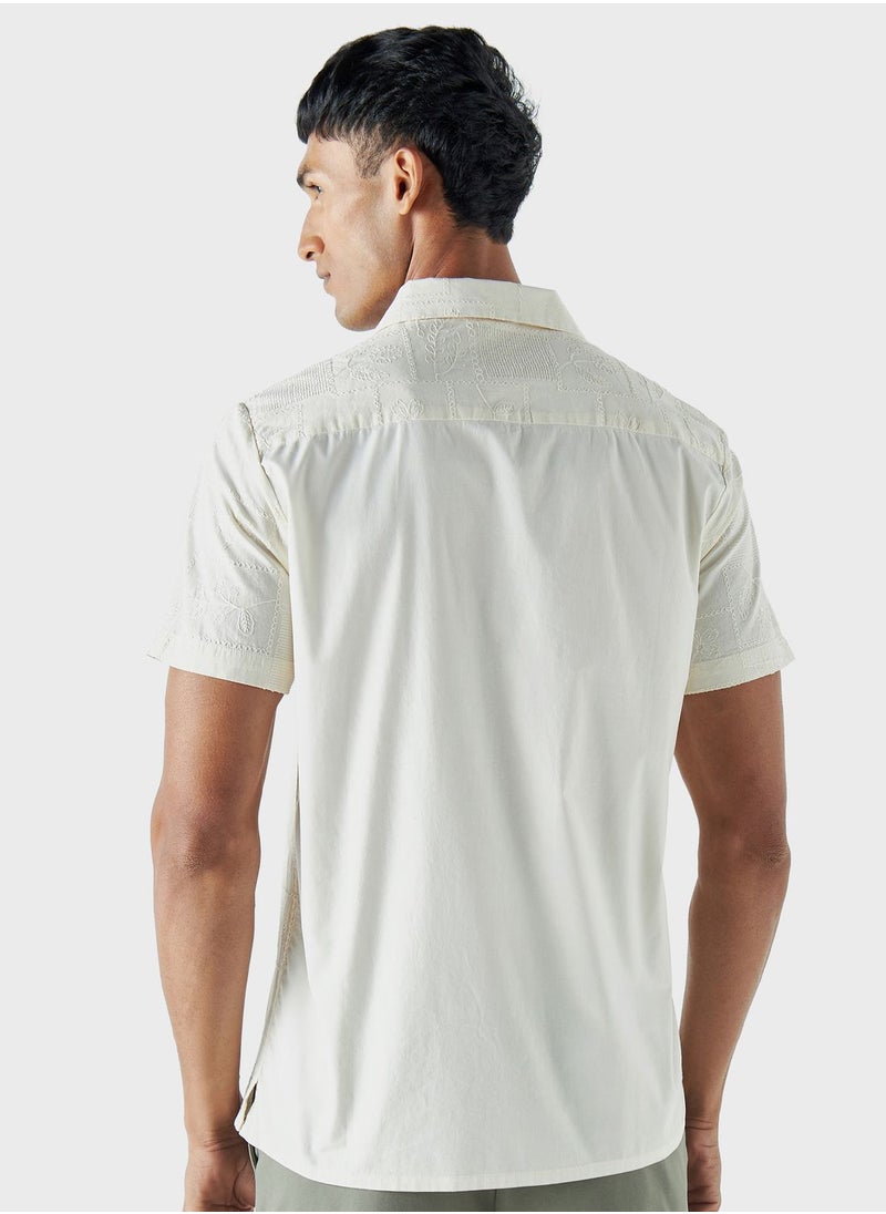Iconic - Embroidered Regular Fit Shirt - Image 1