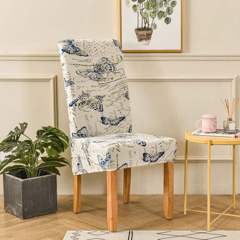 Deisy Dee XL/Oversized Removable Washable Soft Spandex Extra Large Dining Room Chair Covers for Kitchen (Butterfly, 2) - Image 2