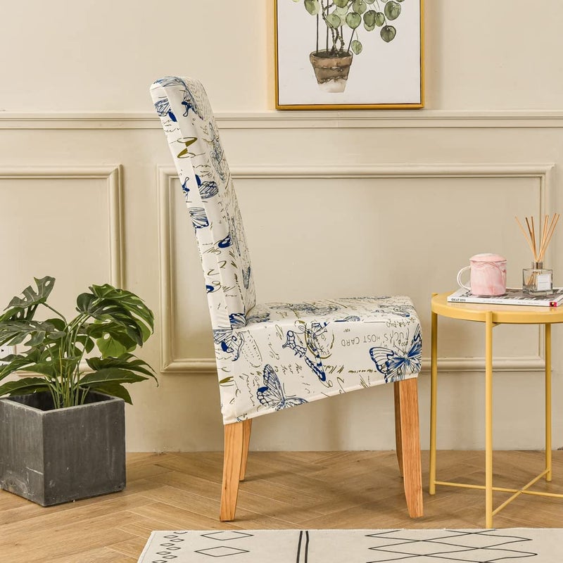 Deisy Dee XL/Oversized Removable Washable Soft Spandex Extra Large Dining Room Chair Covers for Kitchen (Butterfly, 2) - Image 3