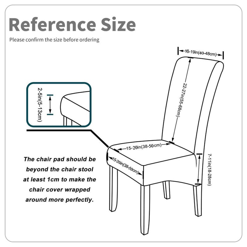 Deisy Dee XL/Oversized Removable Washable Soft Spandex Extra Large Dining Room Chair Covers for Kitchen (Butterfly, 2) - Image 4