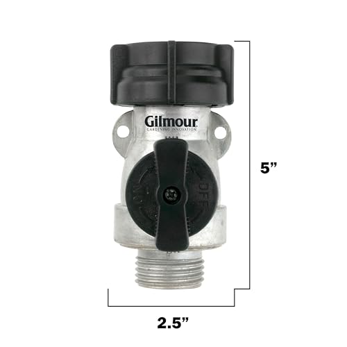 Gilmour Garden Hose Shut Off Valve, Durable Metal Full Flow Water Shut Off Valve - Image 3