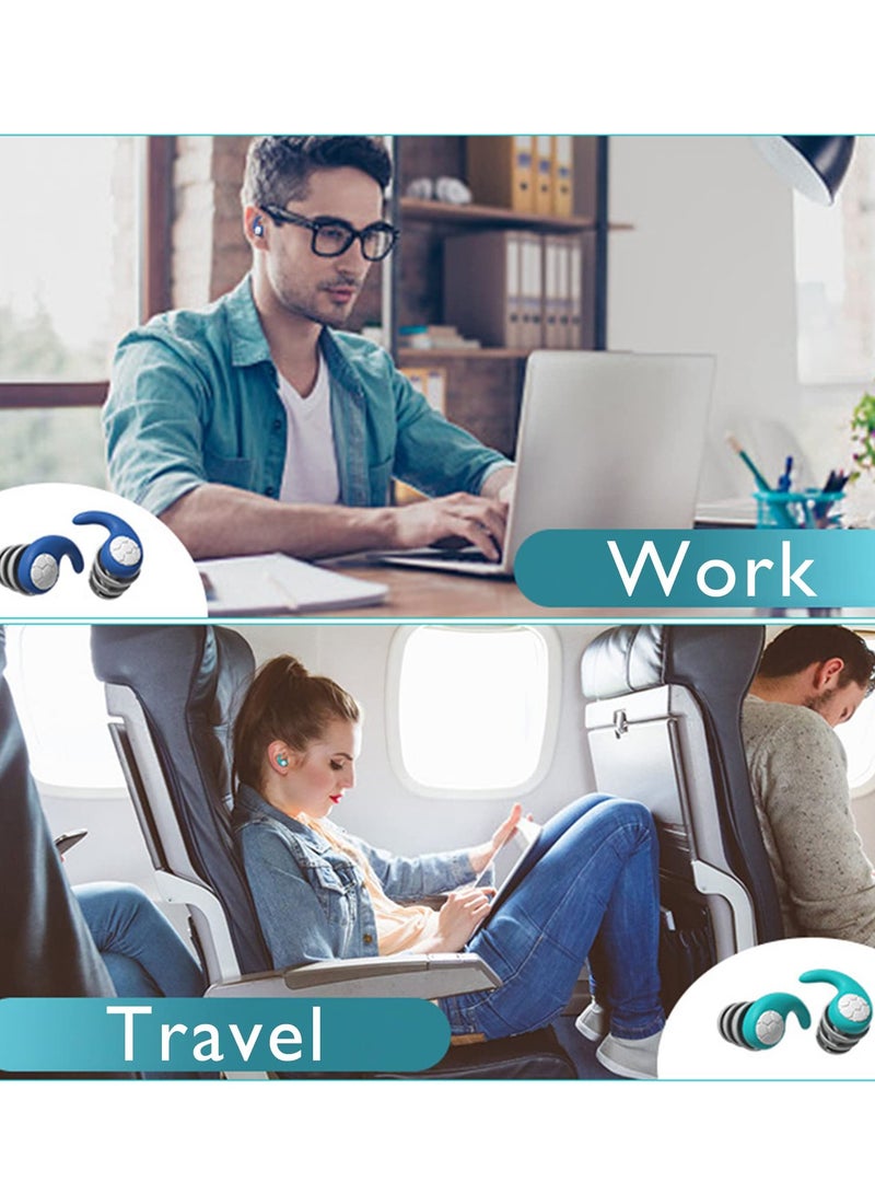SOLARAE Noise Cancelling Earplugs for Sleeping - Reusable Flexible Silicone Hearing Protection for Noise Sensitivity, Travel, and Flights - Ideal for Peaceful Sleep and Noise Reduction. - Image 3