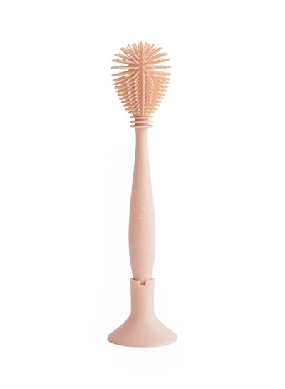 mushie Silicone Baby Bottle Brush Blush