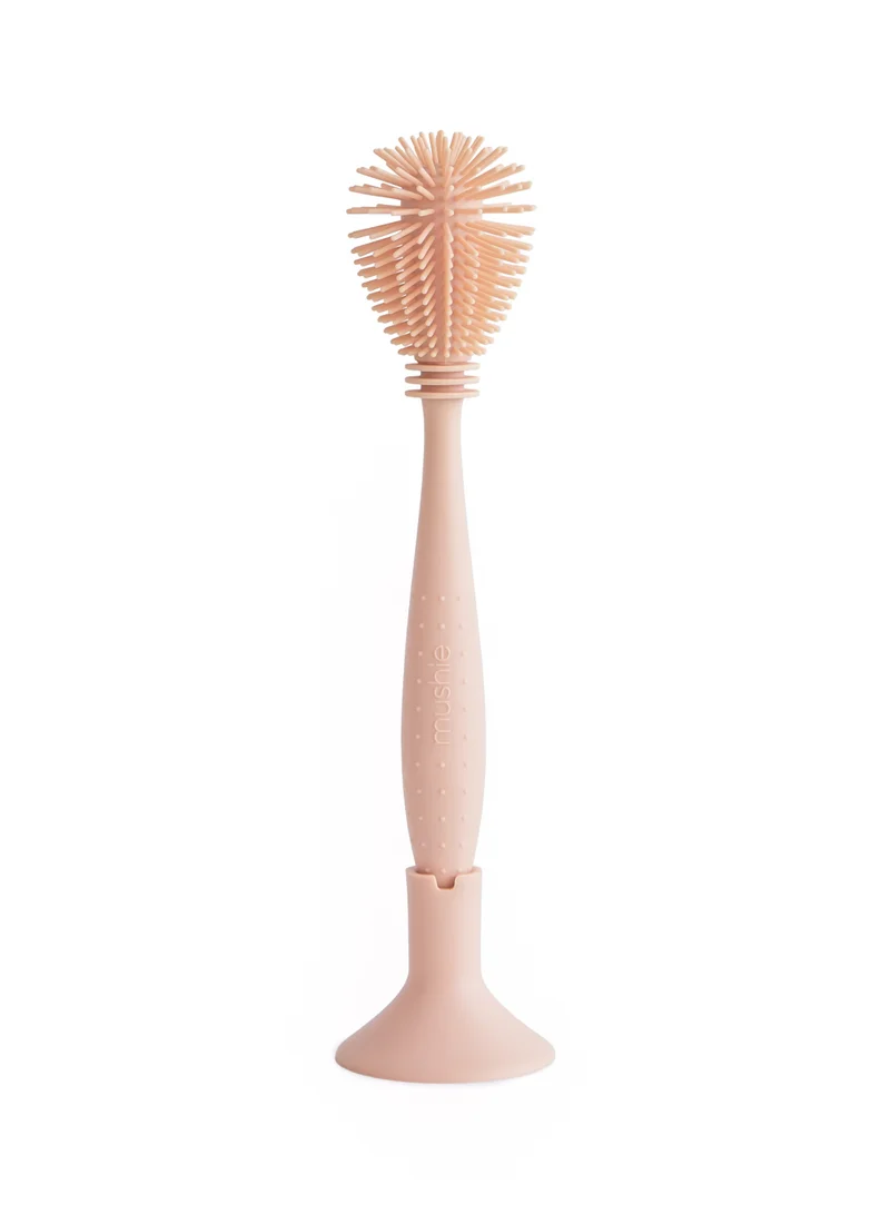 mushie Silicone Baby Bottle Brush Blush