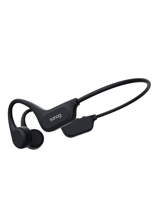 SANAG B60SPro Max Bone Conduction Headphones Open Ear Wireless Swimming Headphones Built-in 64GB Memory IPX8 Waterproof Sport Earphones Noise Reduction 10H Playtime for Gym Running Cycling(Black) - Image 1