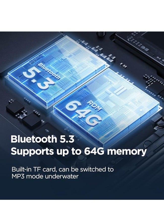 SANAG B60SPro Max Bone Conduction Headphones Open Ear Wireless Swimming Headphones Built-in 64GB Memory IPX8 Waterproof Sport Earphones Noise Reduction 10H Playtime for Gym Running Cycling(Black) - Image 4