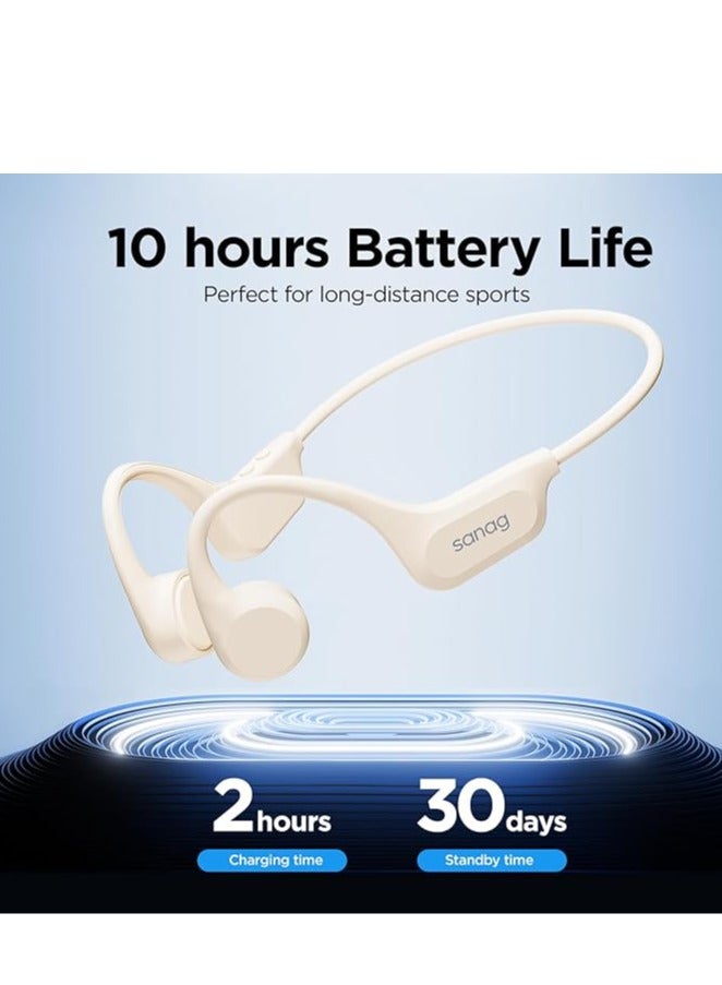 SANAG B60SPro Max Bone Conduction Headphones Open Ear Wireless Swimming Headphones Built-in 64GB Memory IPX8 Waterproof Sport Earphones Noise Reduction 10H Playtime for Gym Running Cycling(Black) - Image 5